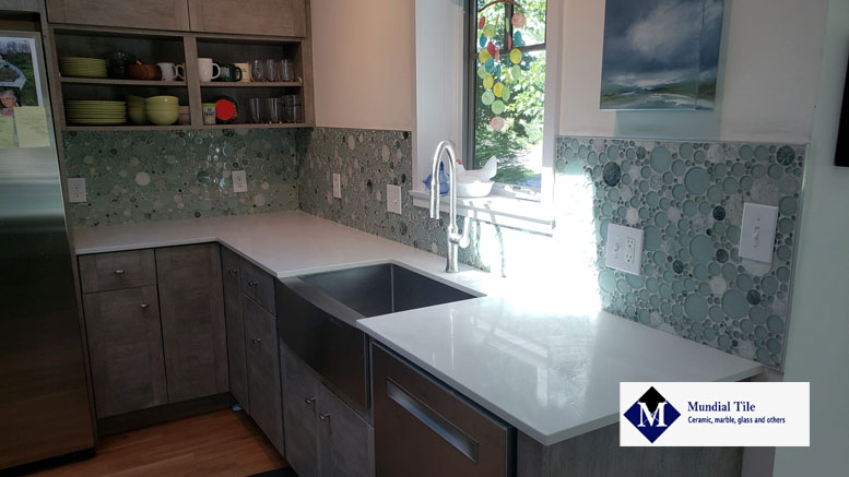 Beautiful Blue and White Backsplash – Mundial Tile